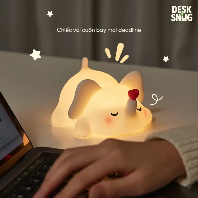 Long-eared Elephant USB Rechargeable Glowing Lamp Blows Away All Deadlines, Bumbo Elephant - Image 4