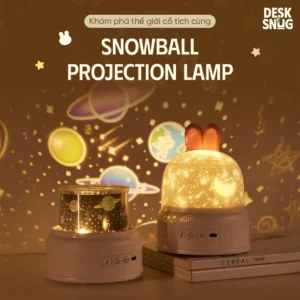 Multidimensional Universe Projector Cute Rabbit, Snowball Projection Lamp