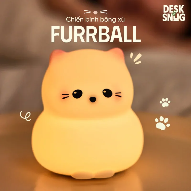 Luminous Usb Rechargeable Glowing Lamp The Good-Pretty-Lovely Fluffy Cat Knight, Furrball - Image 2