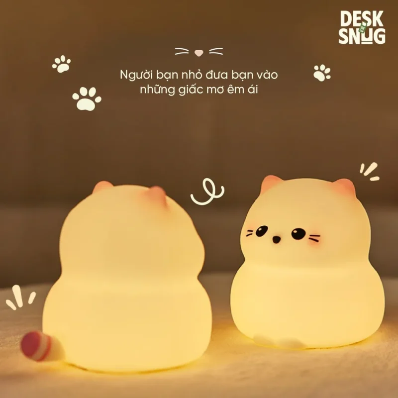 Luminous Usb Rechargeable Glowing Lamp The Good-Pretty-Lovely Fluffy Cat Knight, Furrball - Image 5