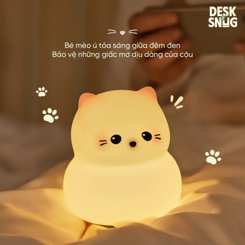 Luminous Usb Rechargeable Glowing Lamp The Good-Pretty-Lovely Fluffy Cat Knight, Furrball - Image 6
