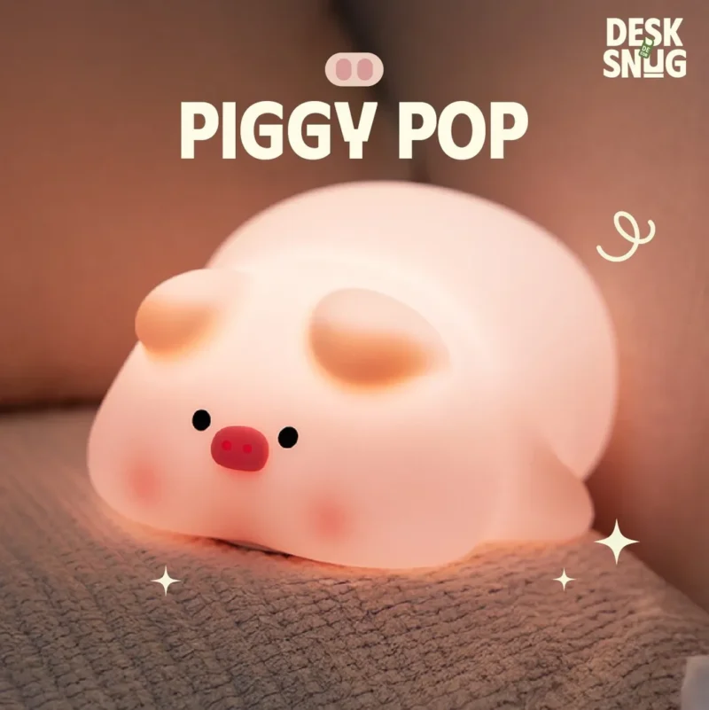 Luminous Usb Rechargeable Glowing Lamp The Pink Pig Interface Pooping Farting, Piggy Pop - Image 2
