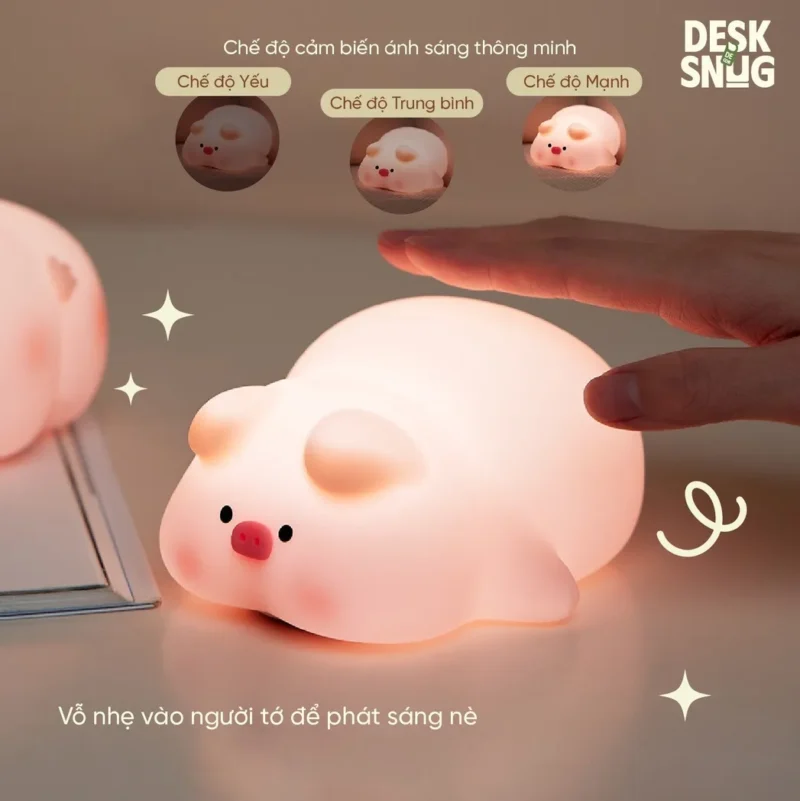 Luminous Usb Rechargeable Glowing Lamp The Pink Pig Interface Pooping Farting, Piggy Pop - Image 3