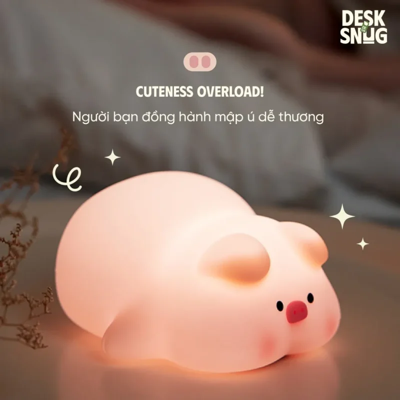 Luminous Usb Rechargeable Glowing Lamp The Pink Pig Interface Pooping Farting, Piggy Pop - Image 5