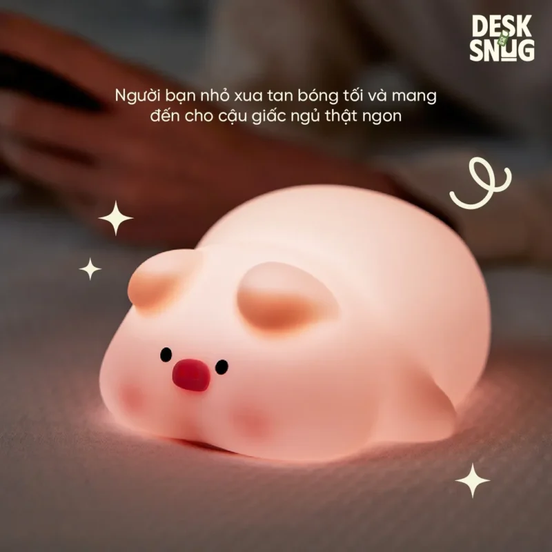 Luminous Usb Rechargeable Glowing Lamp The Pink Pig Interface Pooping Farting, Piggy Pop - Image 7