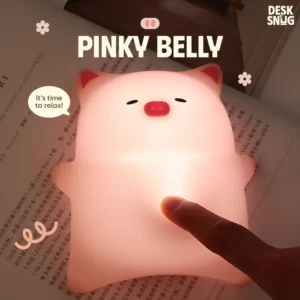 Luminous Usb Rechargeable Glowing Lamp The Pig Interface Lies Relaxing, Pinky Belly