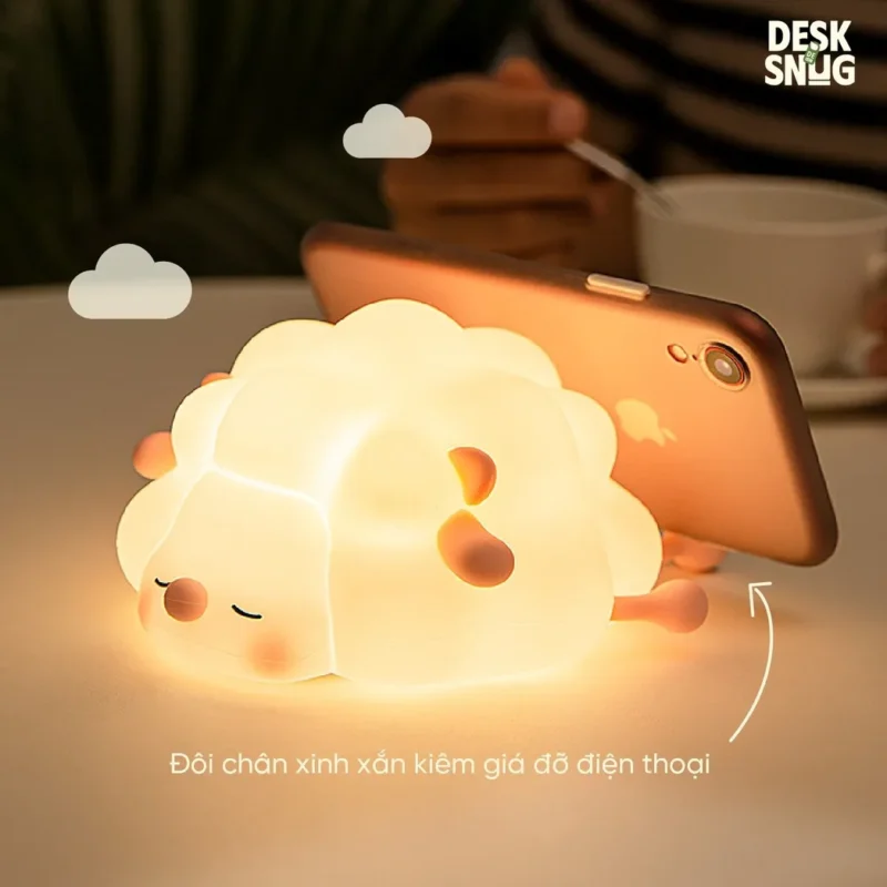 Led RGB Lamp With Phone Holder The Sleeping Lamb Interface, Timmy Lamb - Image 3