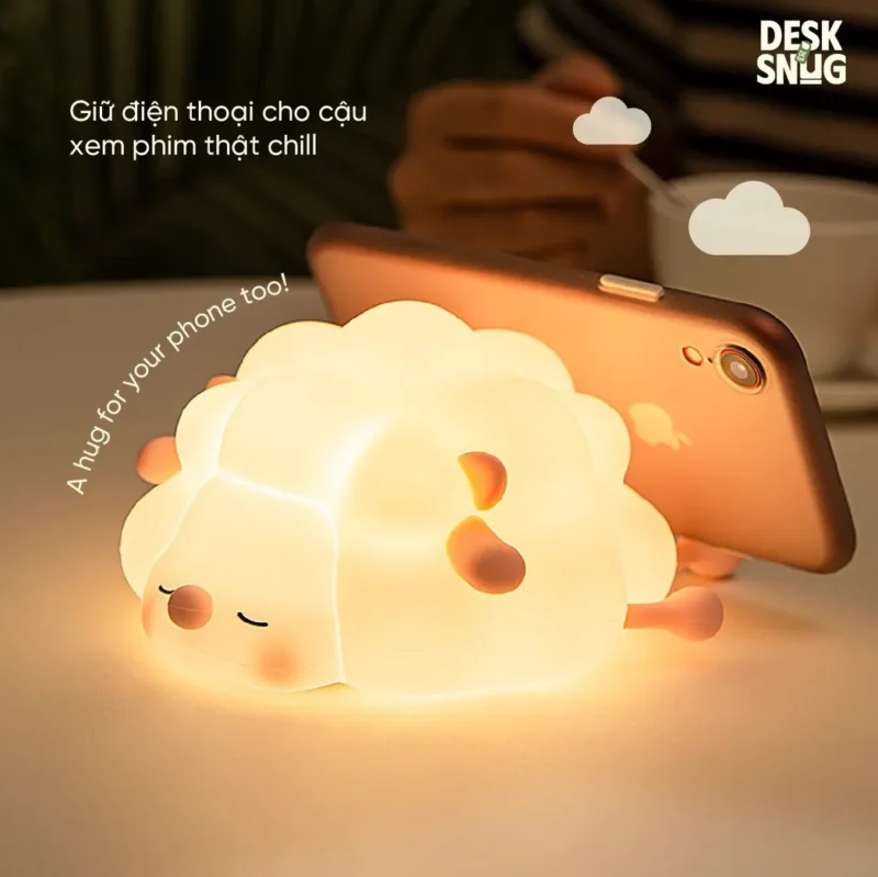 Led RGB Lamp With Phone Holder The Sleeping Lamb Interface, Timmy Lamb - Image 5