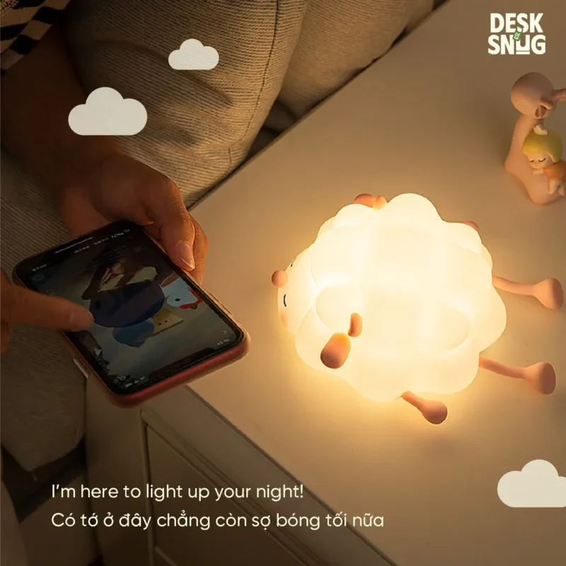 Led RGB Lamp With Phone Holder The Sleeping Lamb Interface, Timmy Lamb - Image 6