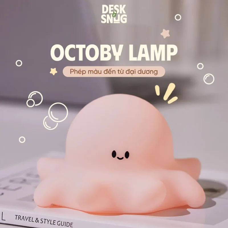 Adorable Glowing Light Led Rgb Interface Cute Little Octopus, Octoby Lamp - Image 2