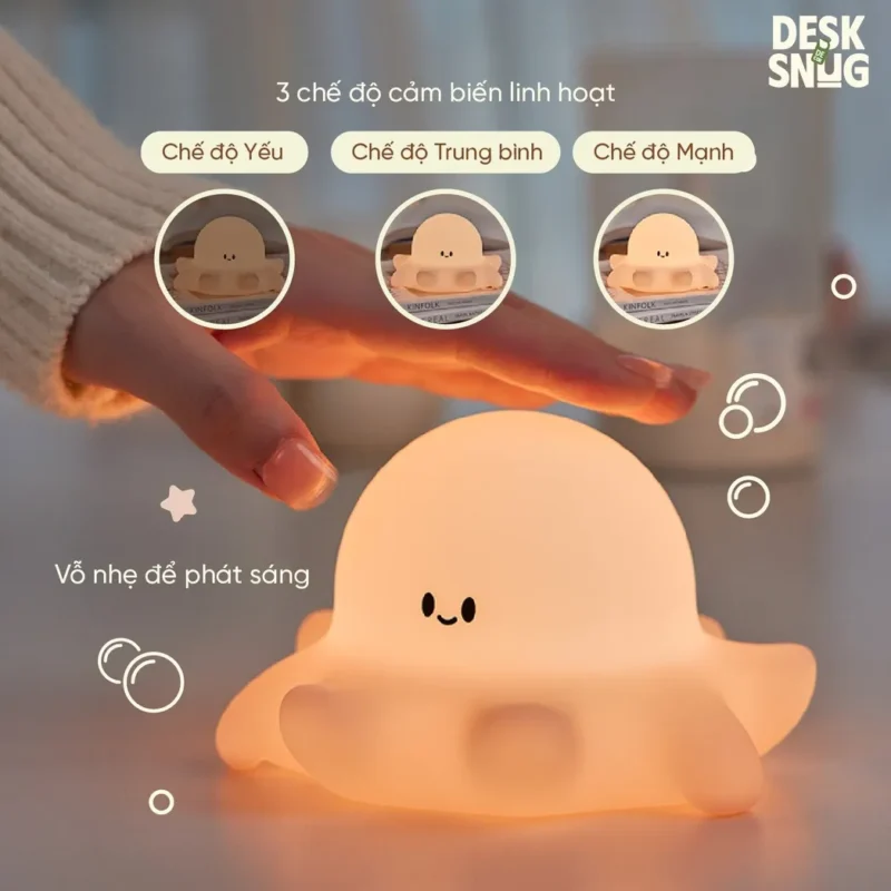 Adorable Glowing Light Led Rgb Interface Cute Little Octopus, Octoby Lamp - Image 3