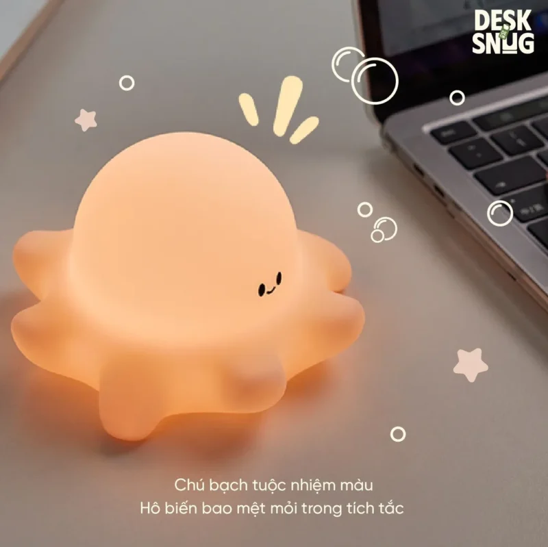 Adorable Glowing Light Led Rgb Interface Cute Little Octopus, Octoby Lamp - Image 4