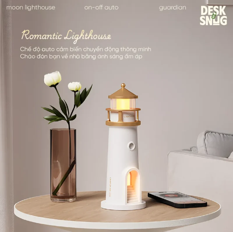 Smart Touch Lamp Lighthouse Interface, Moon Lighthouse - Image 2