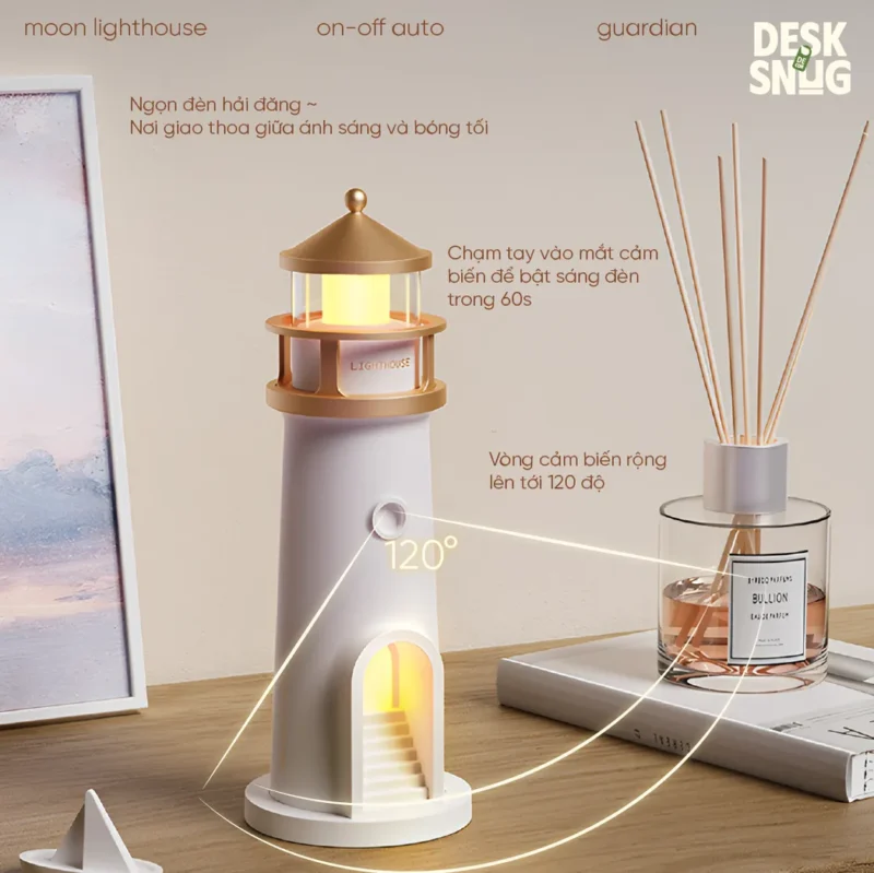 Smart Touch Lamp Lighthouse Interface, Moon Lighthouse - Image 5