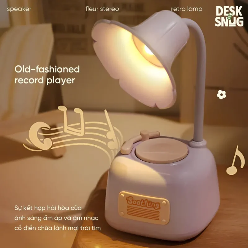 Night Light with Multi-Function Music Player Interface Record Player, Fleur Stereo - Image 4