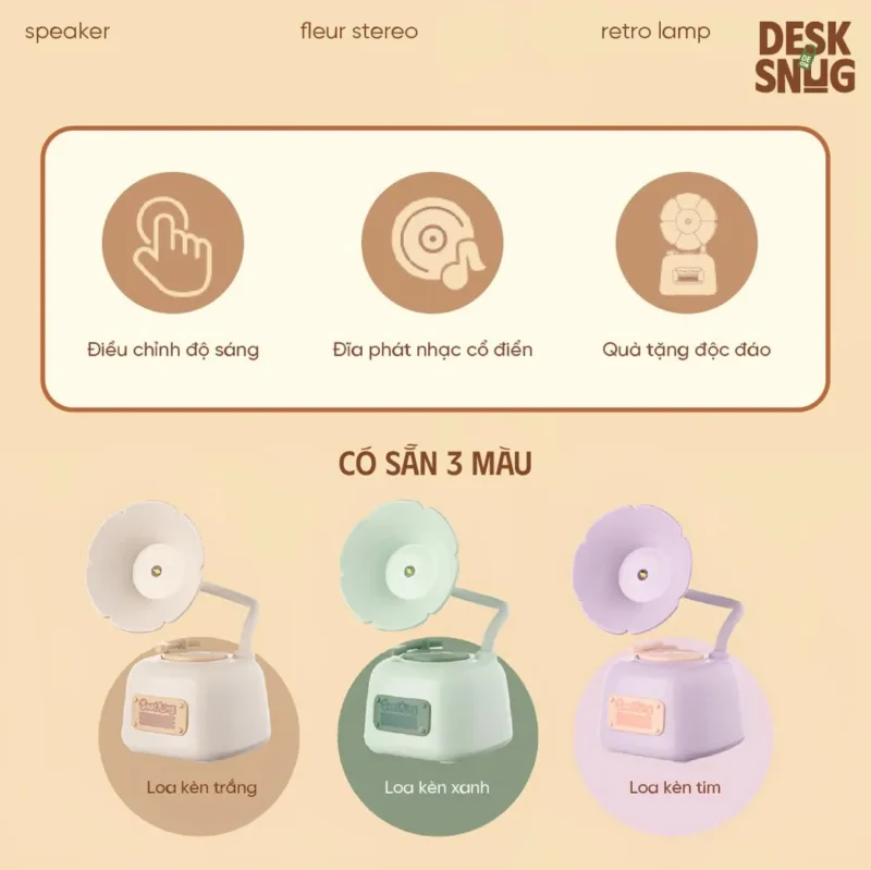 Night Light with Multi-Function Music Player Interface Record Player, Fleur Stereo - Image 6