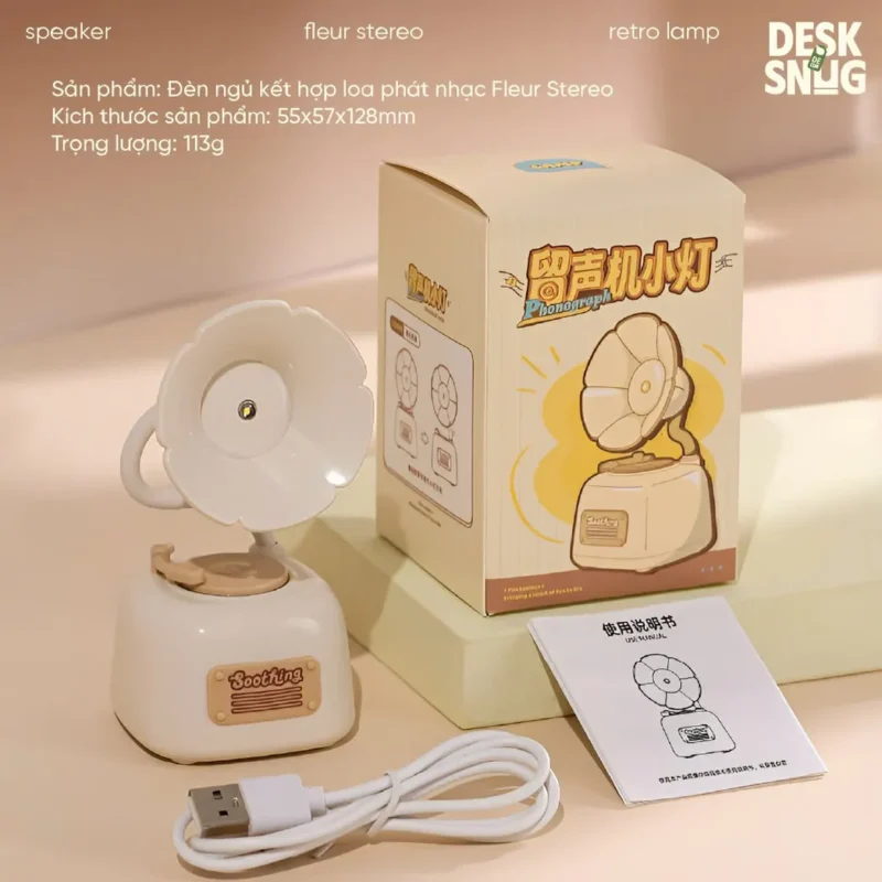 Night Light with Multi-Function Music Player Interface Record Player, Fleur Stereo - Image 7