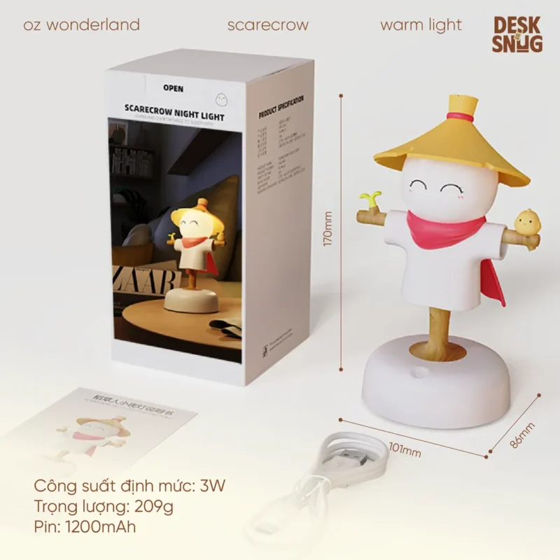 Luminous Night Light Usb Charging Interface Cute Scarecrow Interface, Oz Scarecrow - Image 7