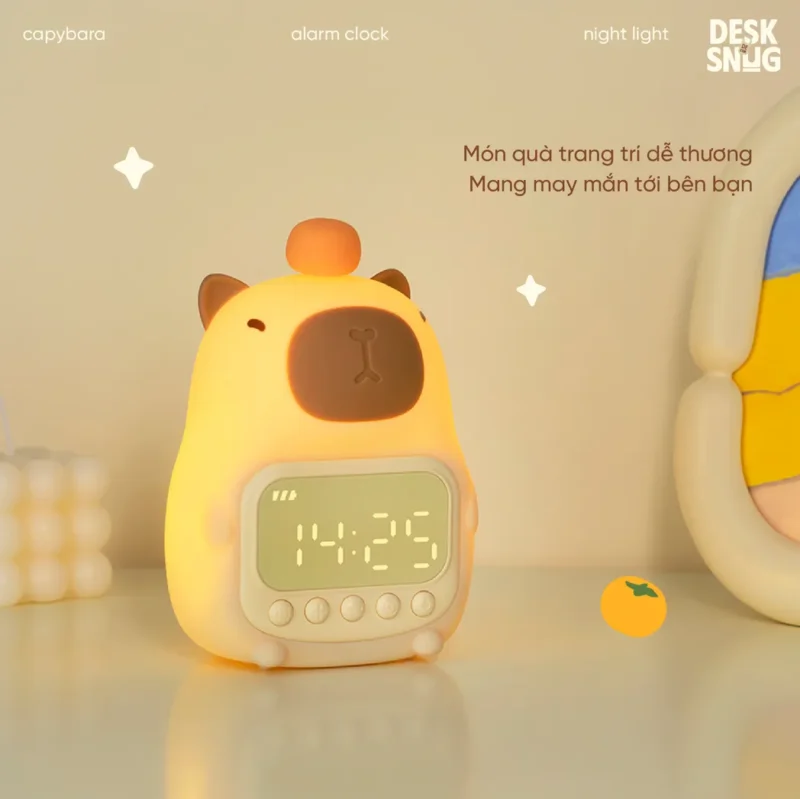 Super Cute Multi-Function Smart Night Light Clock, Cabypara Clock - Image 4