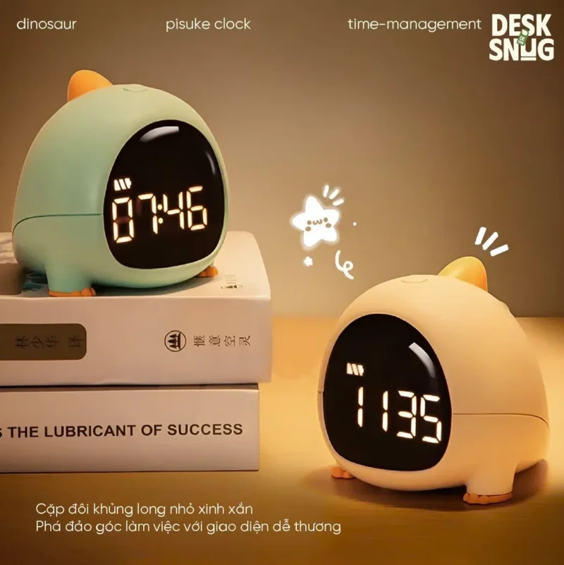 Cute Dinosaur Interface Led Clock, Pisuke Clock - Image 2