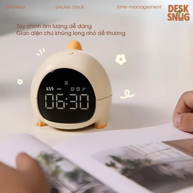 Cute Dinosaur Interface Led Clock, Pisuke Clock - Image 4