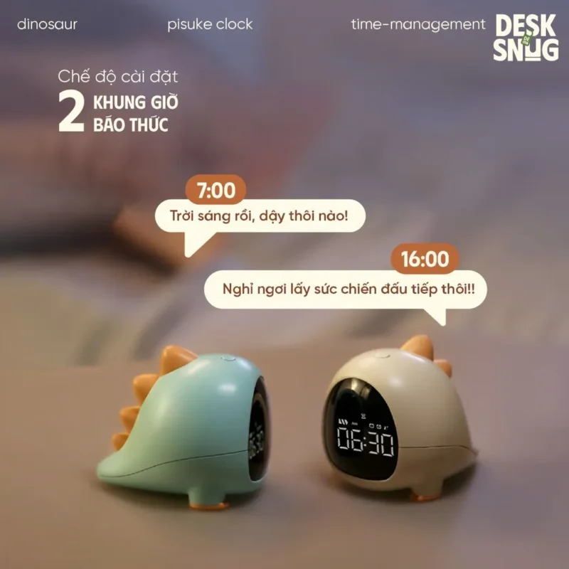 Cute Dinosaur Interface Led Clock, Pisuke Clock - Image 5
