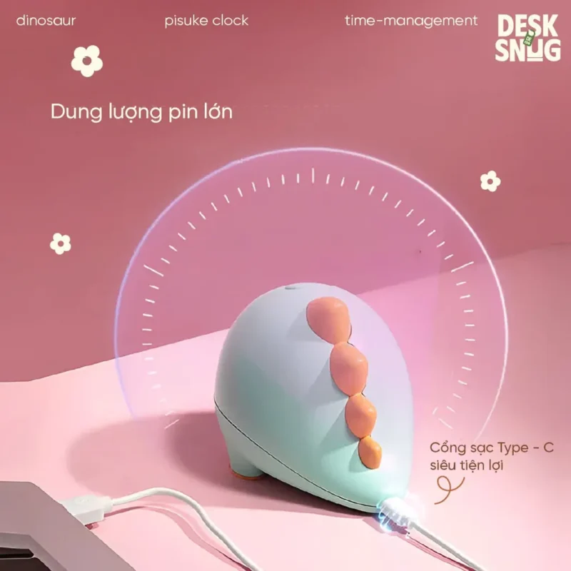 Cute Dinosaur Interface Led Clock, Pisuke Clock - Image 6