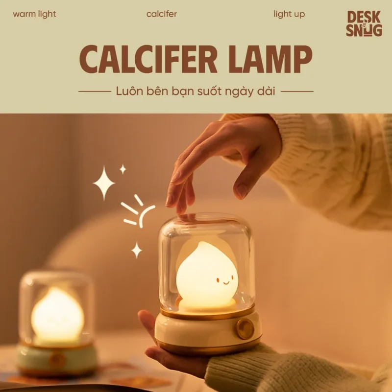 Cute Flame Usb Rechargeable Glowing Lamp, Calcifer Lamp