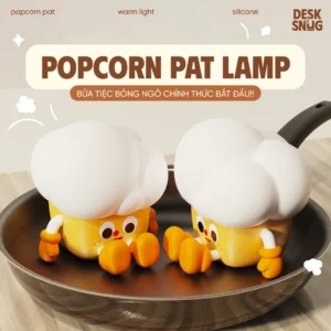 Cute Popcorn Usb Rechargeable Glowing Night Light, Popcorn Pat Lamp