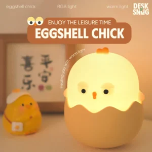 Rgb Color Glowing Lamp with Usb Charger, Eggshell Chick